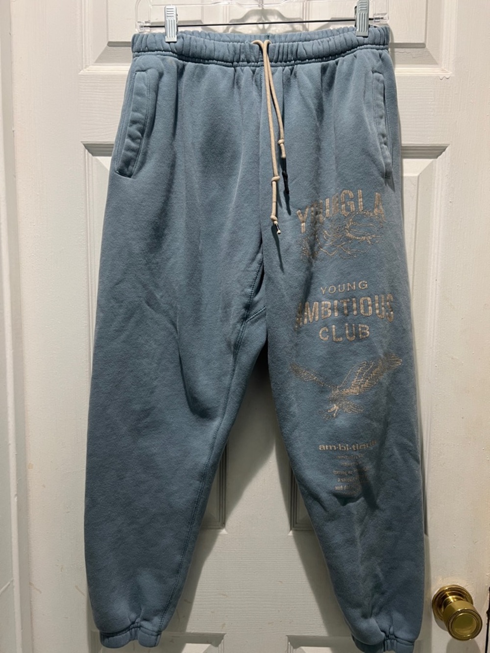 YoungLA Dusty Blue Graphic Jogger Sweatpants